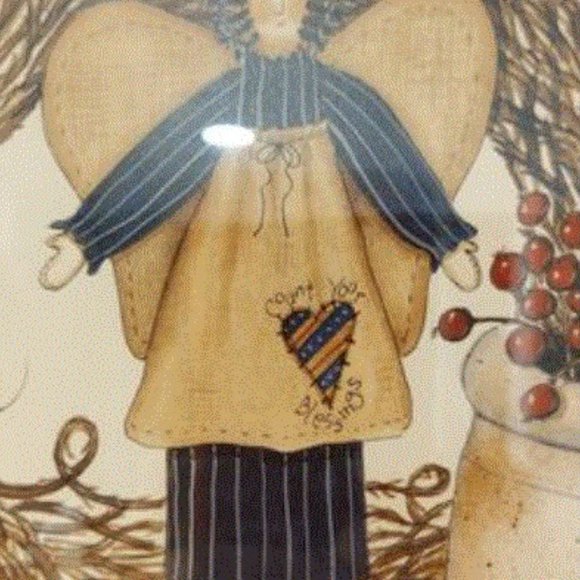 Set of 2 wall hangings star and Angel picture - Picture 4 of 6